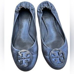 Tory Burch Navy Reva Flats